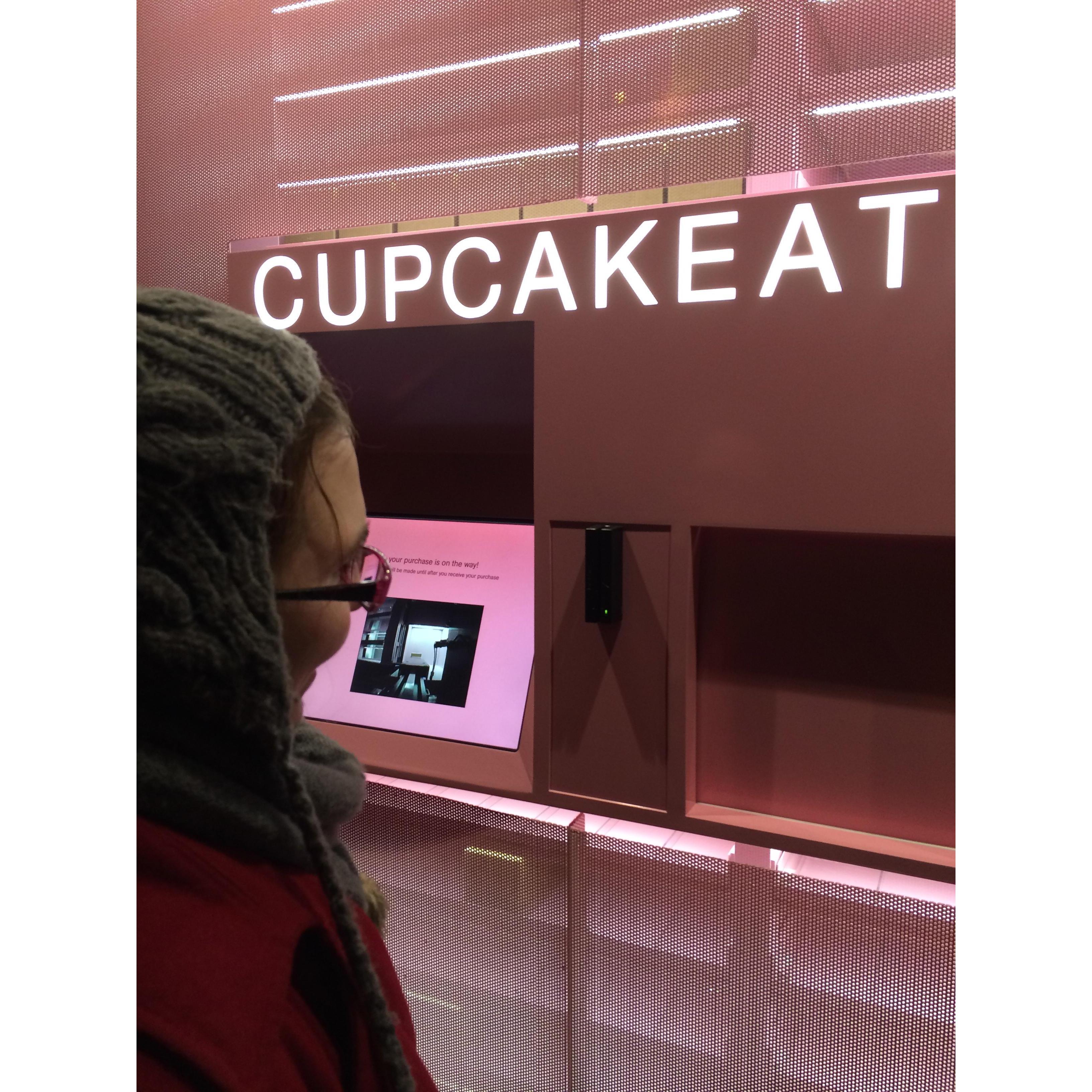 Our very first date was to a Cupcake ATM-very New York!