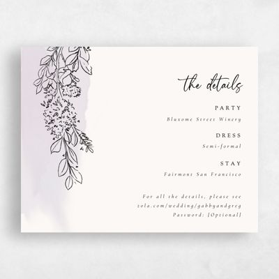Light Lavender, Purple Wedding Enclosure - Lorraine