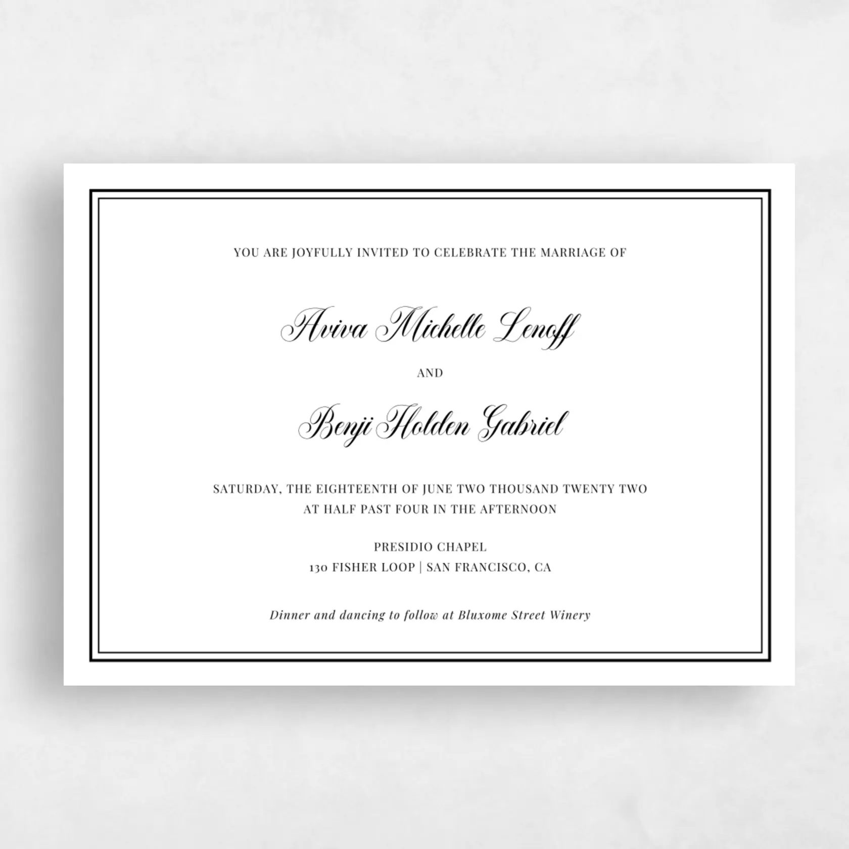 Invitation - Stauffer Classic Letterpress preview