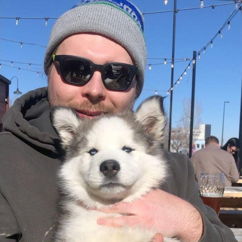 Luke's first time meeting Zephyr at Prost Brewery in Denver, Colorado- February 2020