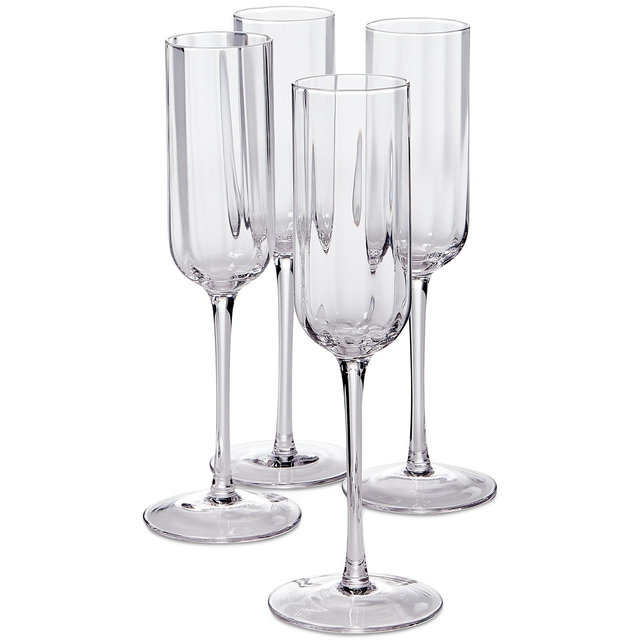 The Cellar Optic Champagne Glasses, Set of 4, Exclusively at Macy's