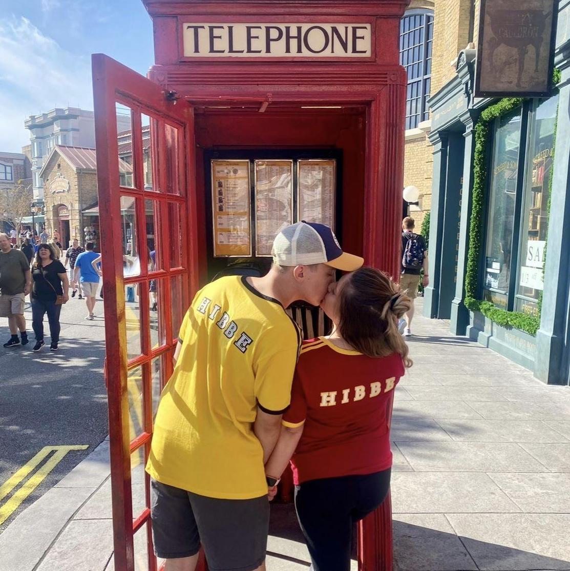This photo was taken at Universal after we got engaged.