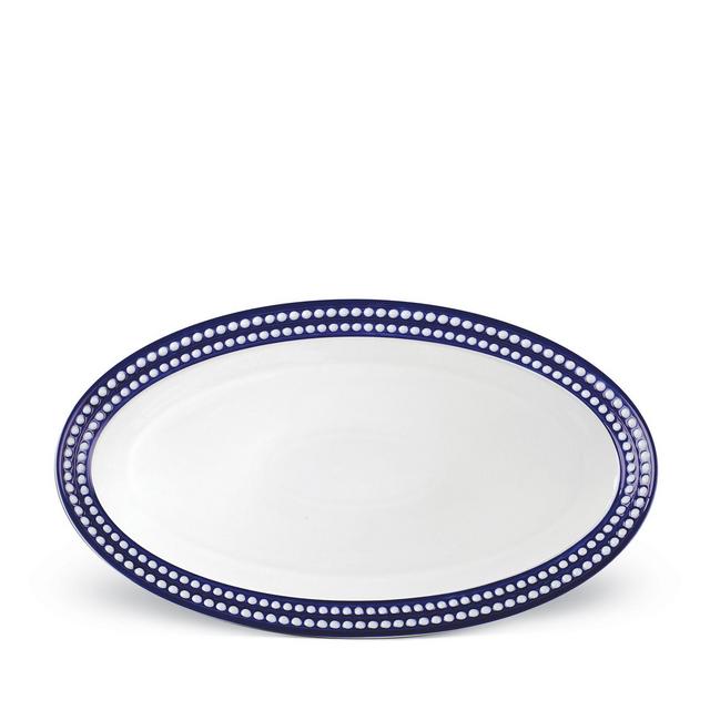 L'Objet Perlee Bleu Oval Platter, Large