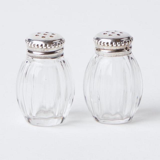Mrs. Alice Miniature Silver Crystal Salt & Pepper Shakers