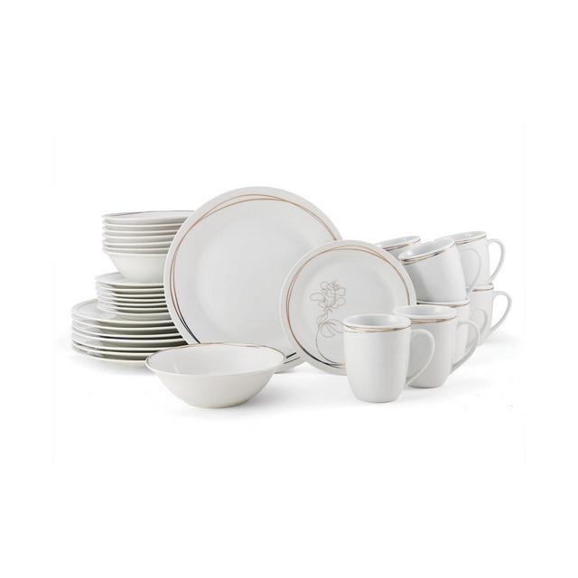 Fitz and Floyd Love Blooms 32 Piece Dinnerware Set, Service for 8