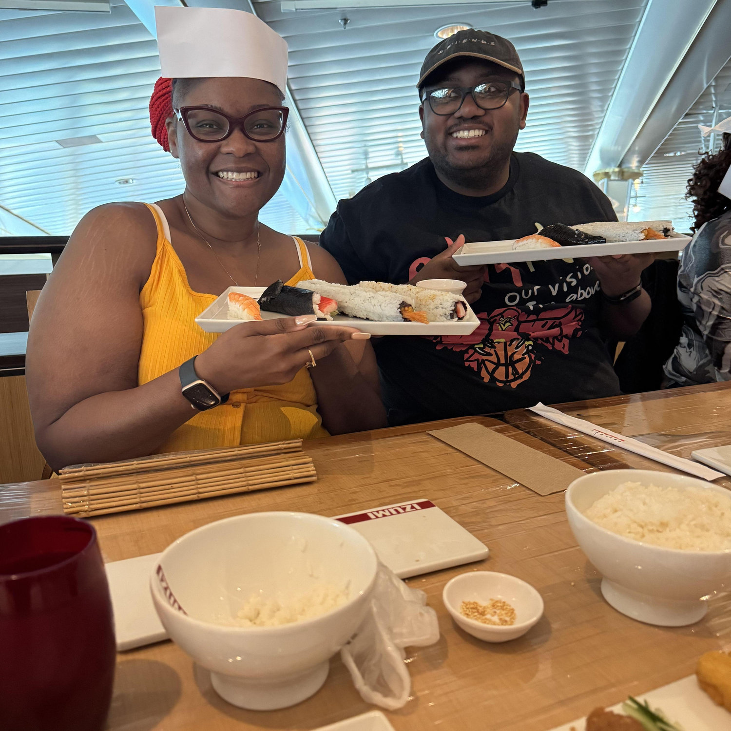 Sushi making on the cruise