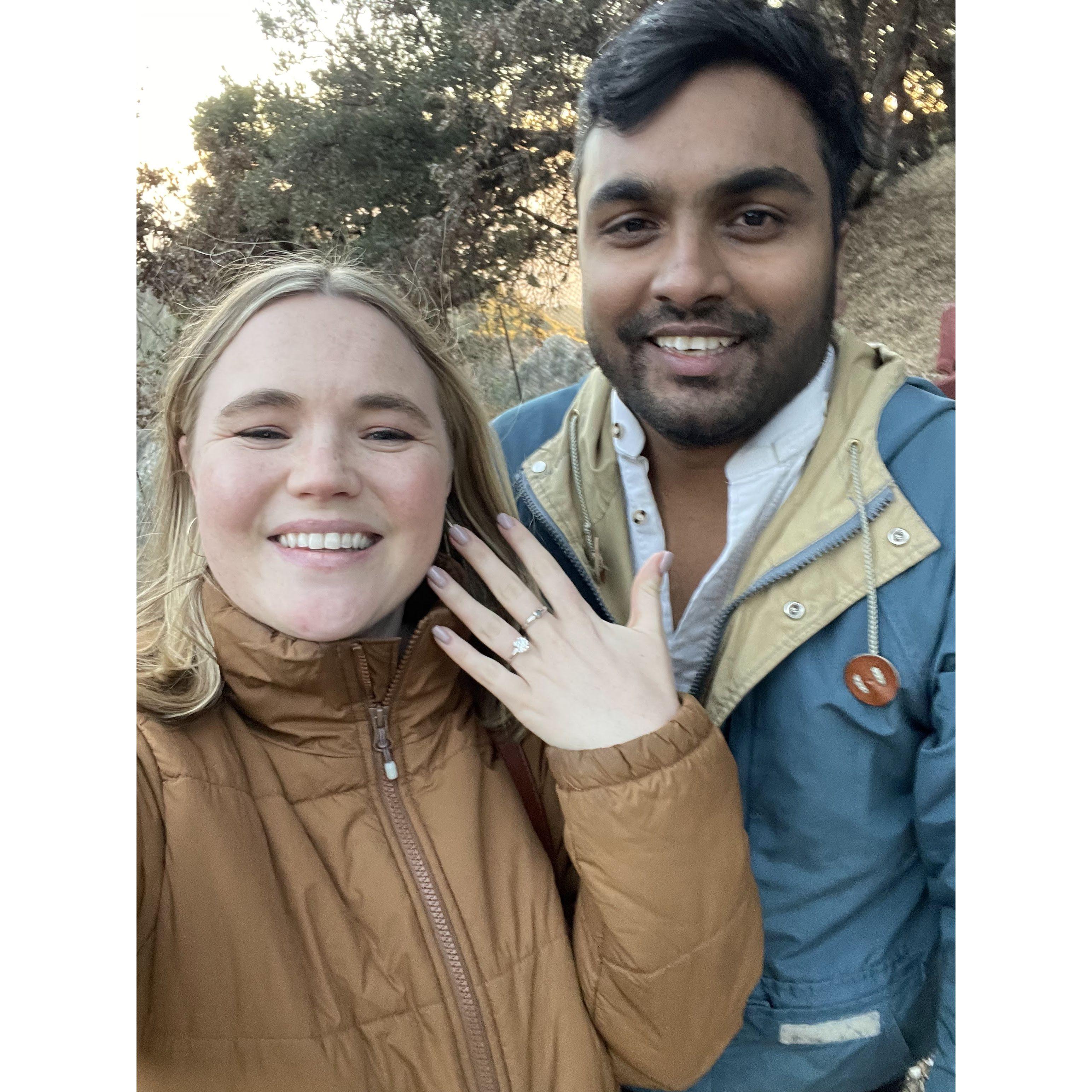 post-engagement selfie! mount wilson, 2022