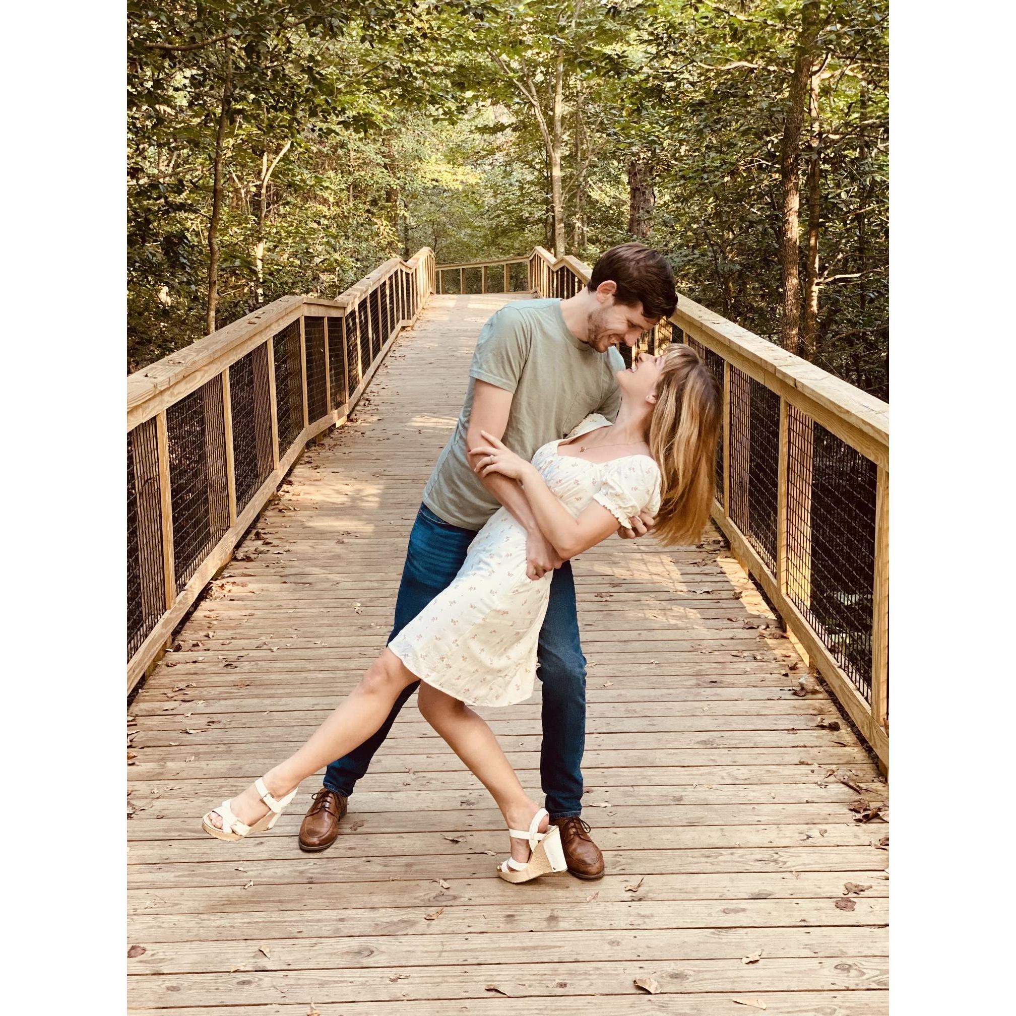 Cori's genetic counseling classmates helped take some engagement pictures