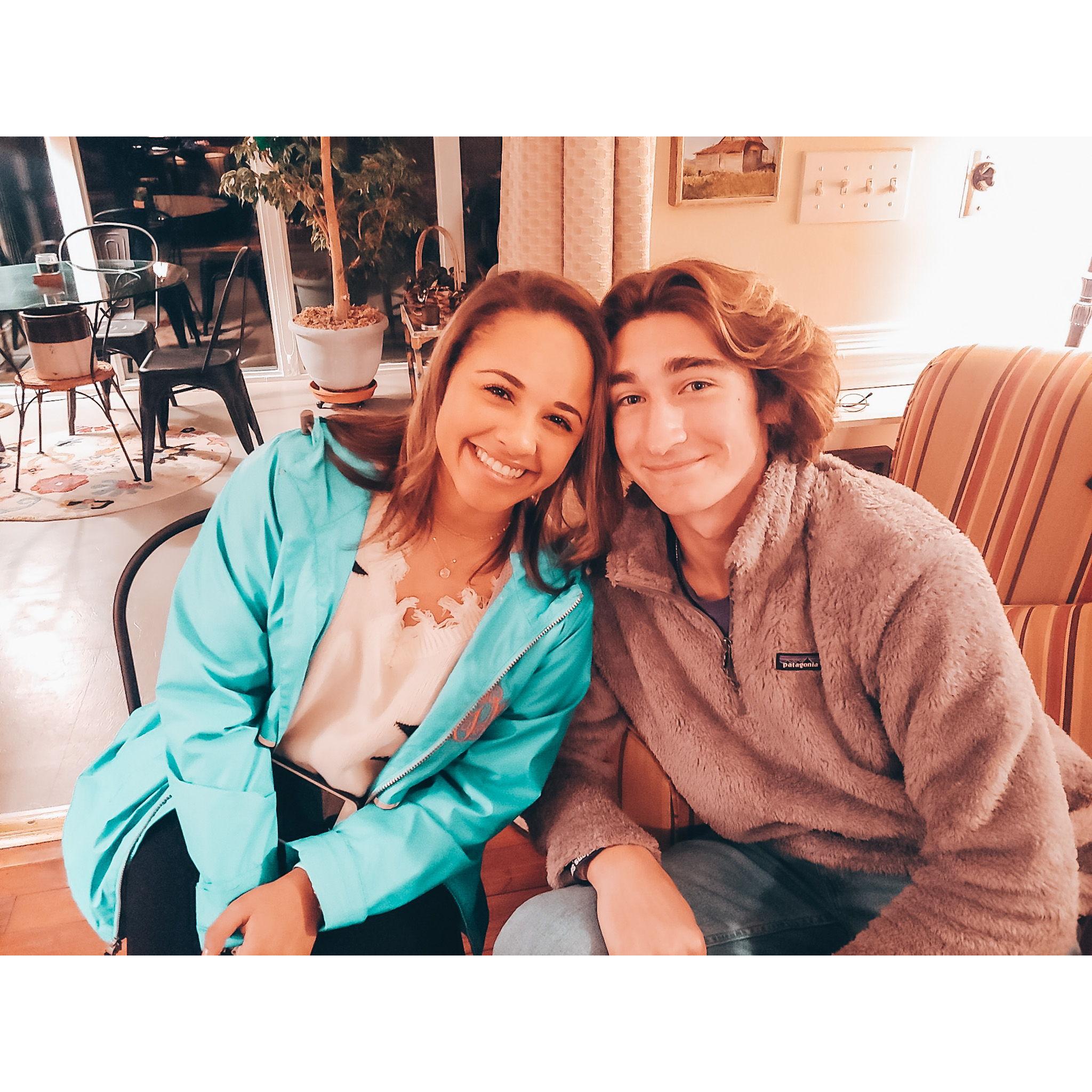 Our first picture as an "official" couple