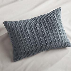 Lindstrom Blue Bed Pillow 22x15 with Feather Down Insert