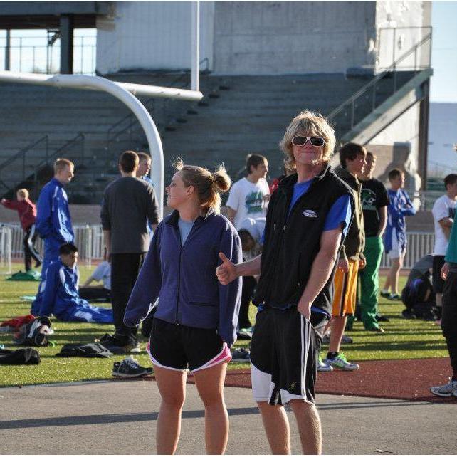 Sarah's first introduction into the Hampton family track and field obsession... (2012)