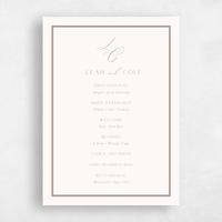 Beige Wedding Program - Artvin