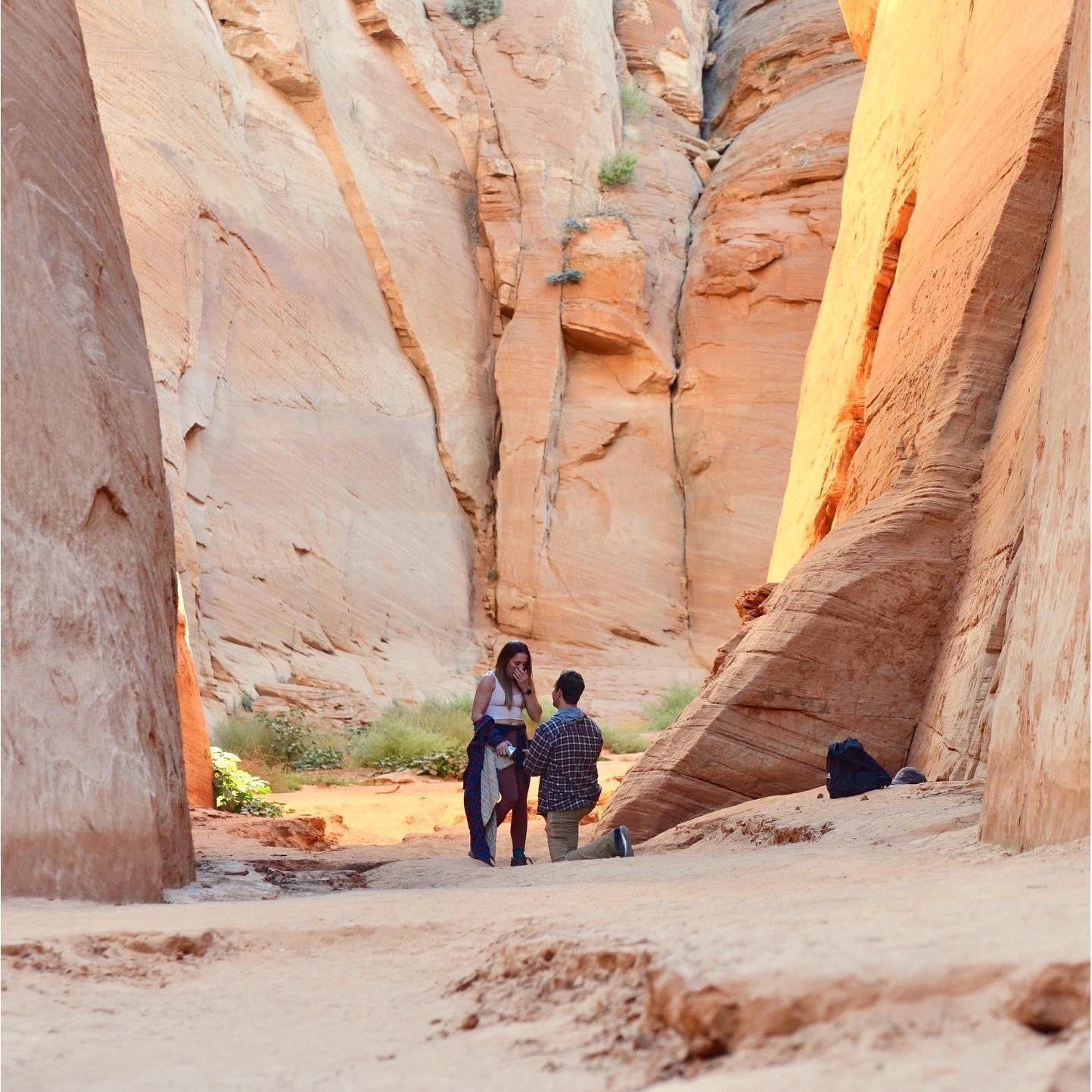 We got engaged at Antelope Canyon in Page, Arizona. Best day of our life!! (so far..)