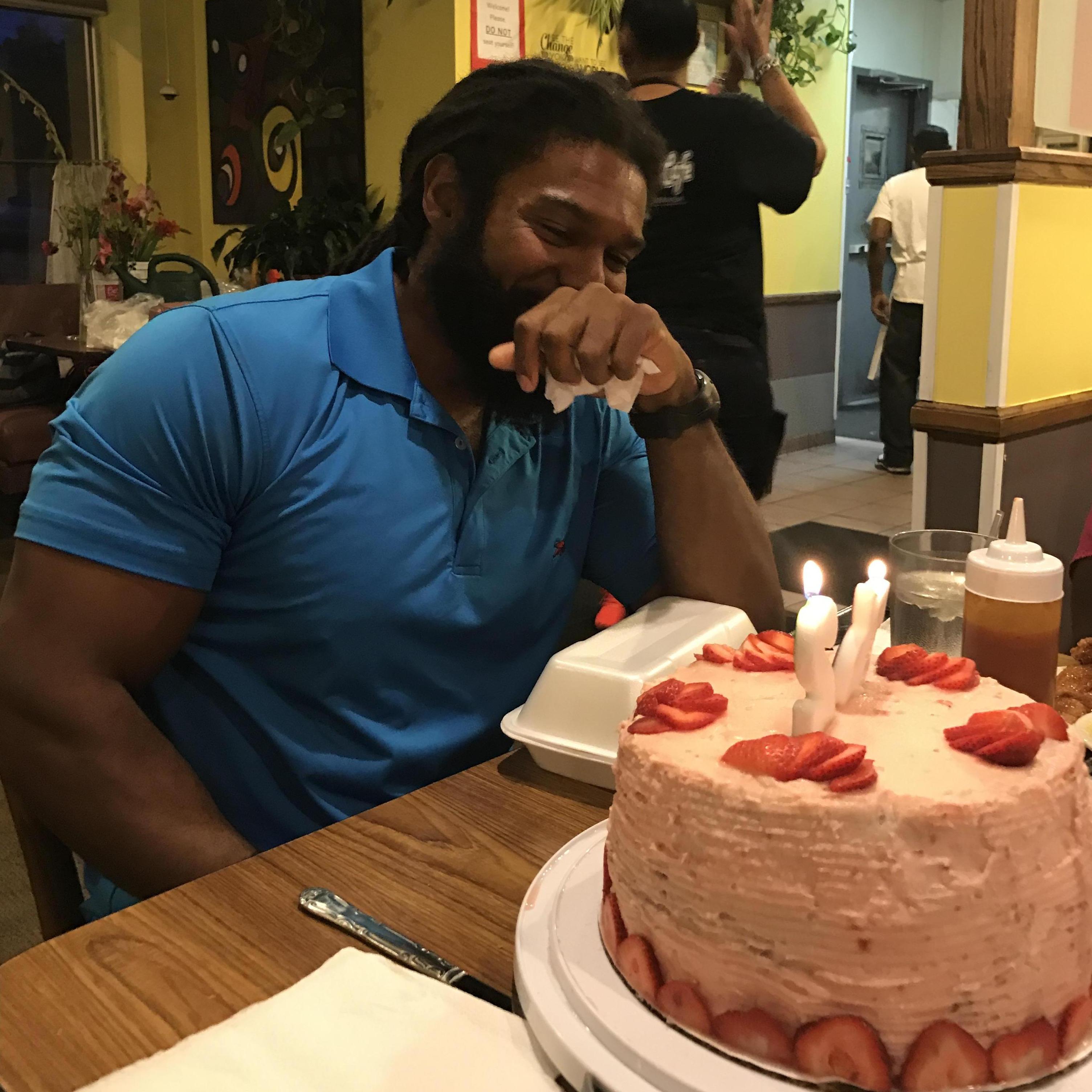 Welton St. Cafe, Denver, CO.
Trying to emulate his favorite strawberry cake for his birthday. Still can't figure it out Ms. Brenda!