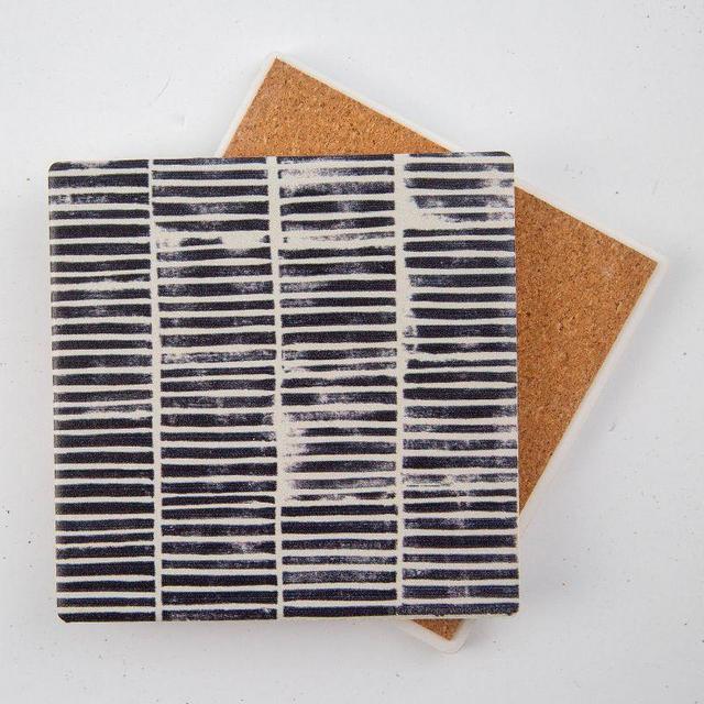 Thirstystone Coasters Set of 4 - Stripe Block Print