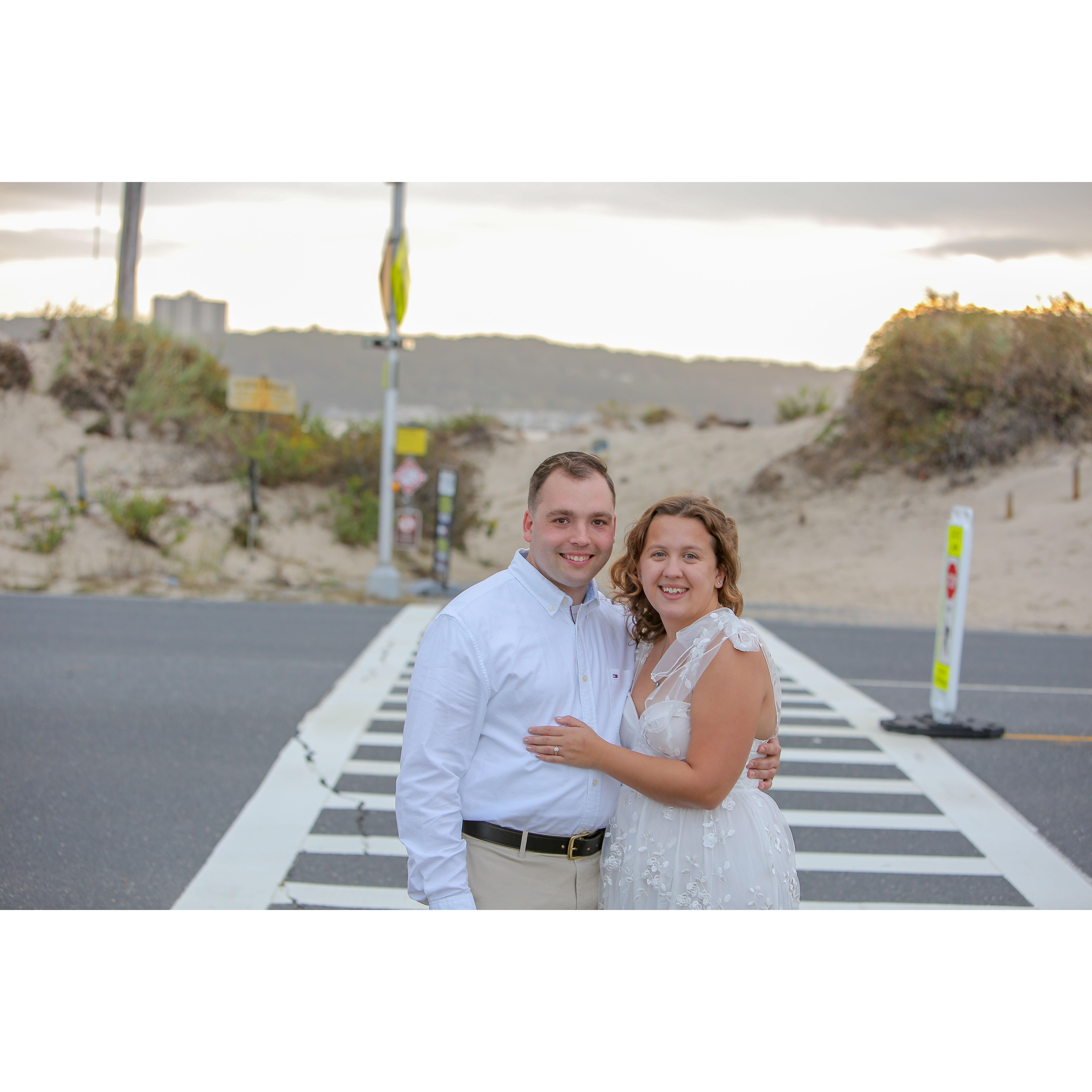 Engagement photos on Sandy Hook!