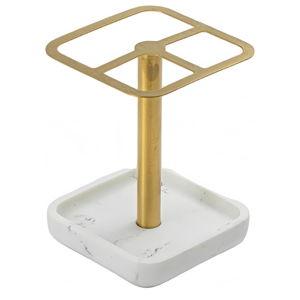 Gold Toothbrush Holder for Bathrooms - Practical Toothbrush Holders with Storage Design Space-Saving Organizer for Bathroom