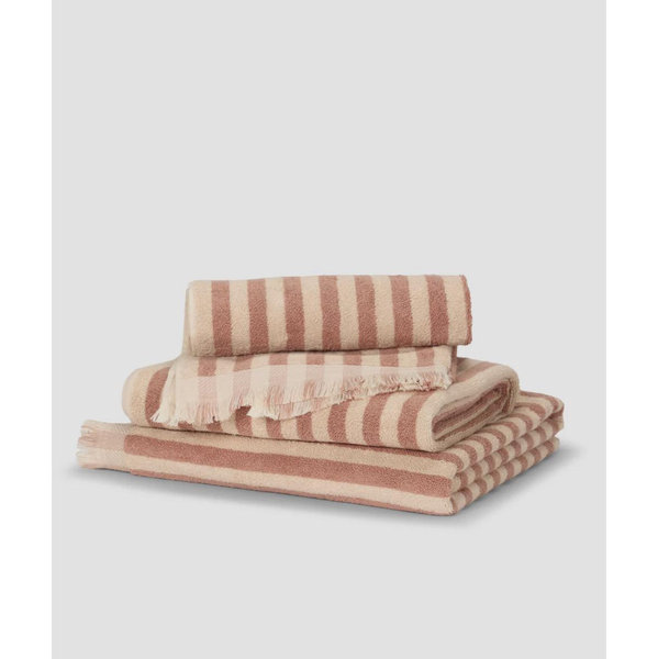 Sand Shell Pembroke Stripe Cotton Towels