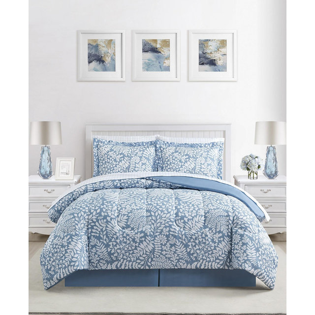 Sunham Botanica 8-Pc. Printed Reversible Comforter Set, Exclusively at Macy’s