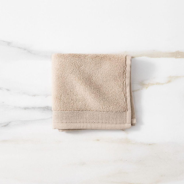 Plush Fibrosoft Organic Towel, Washcloth, Sand