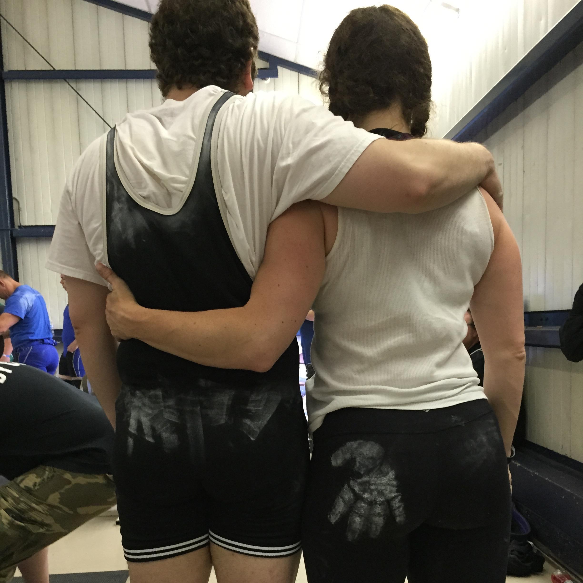 Couples that train together gain together. USA Powerlifting Pennsylvania Championships, May 2015.