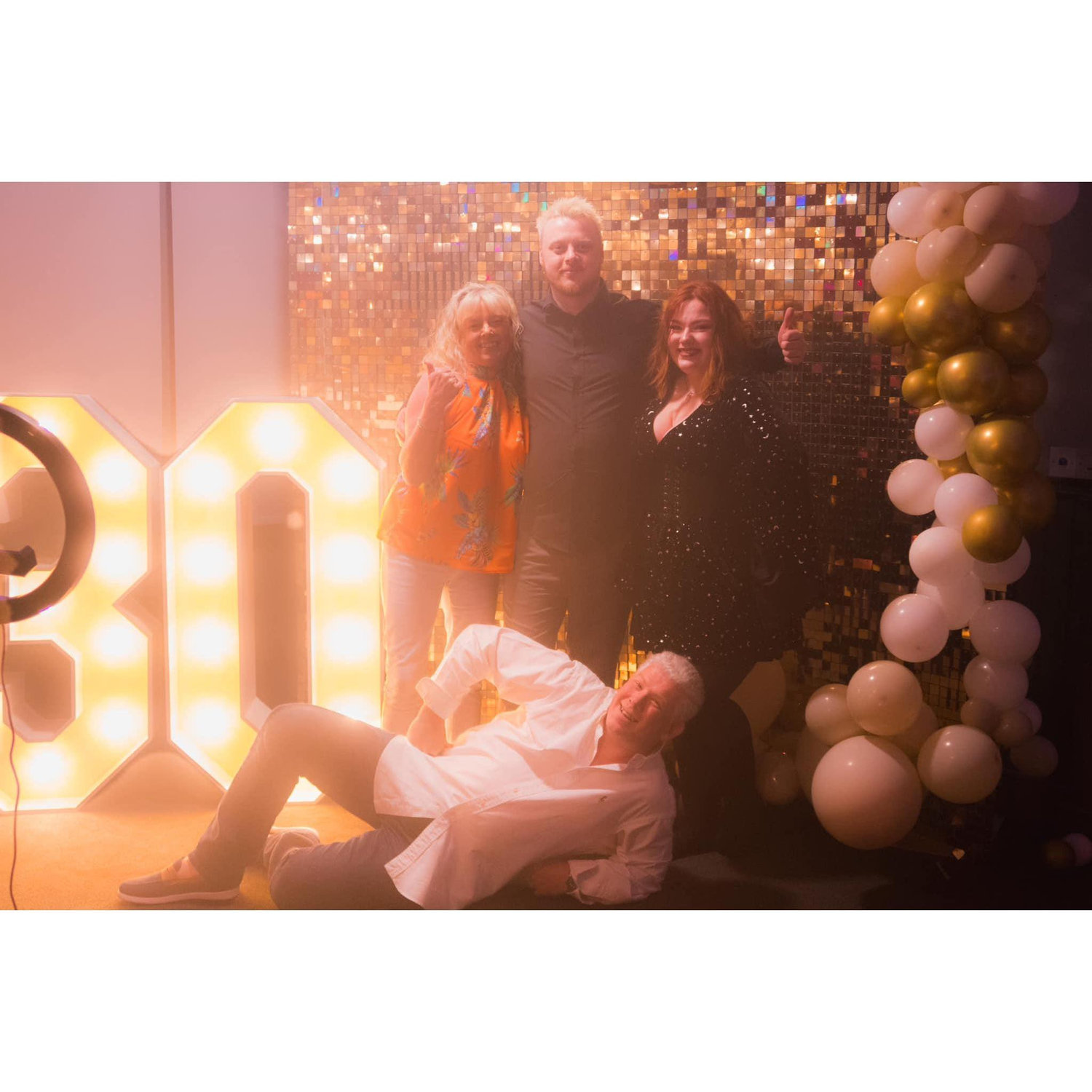 Family pic at Zoe's (Jennifer's sister) 30th birthday.