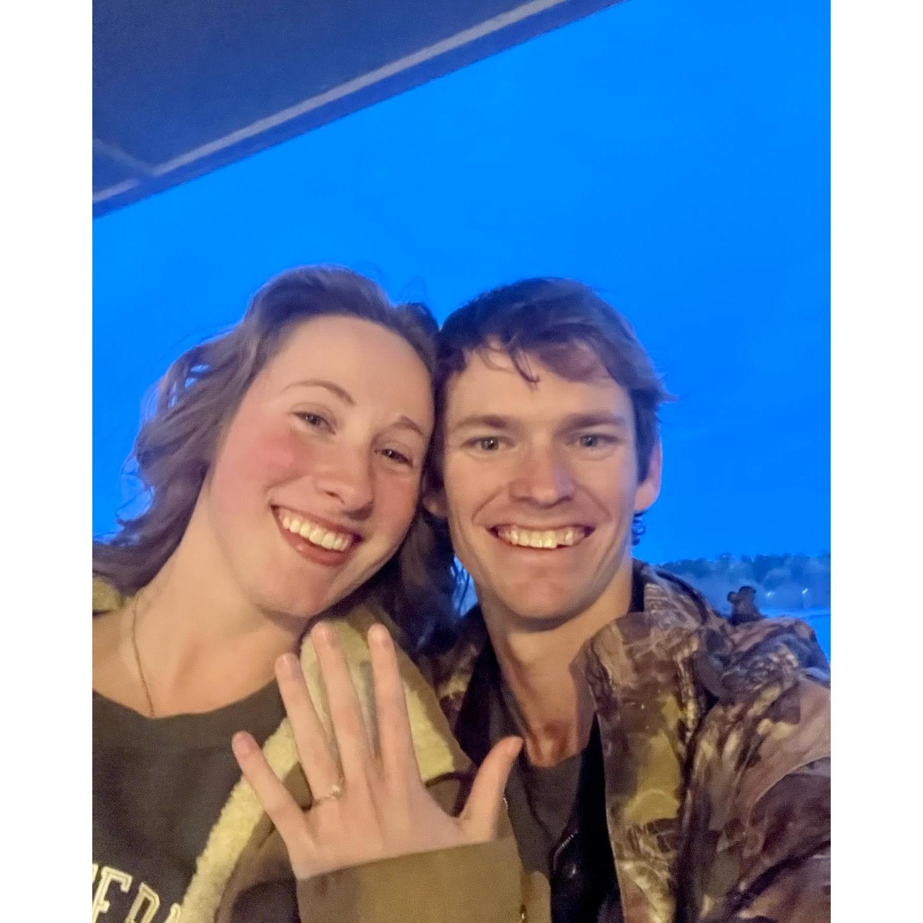 Right after he proposed! March 17th, 2023.