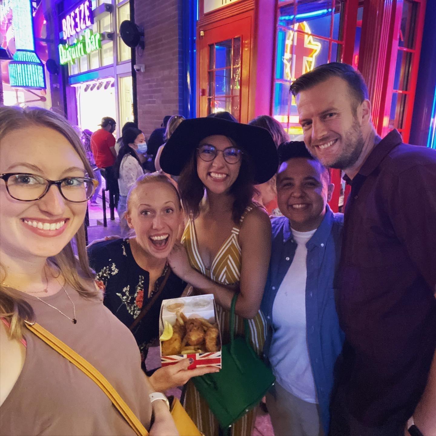 Celebrating in Las Vegas the night we got engaged!