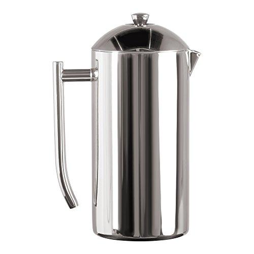 Frieling USA Double Wall Stainless Steel French Press Coffee Maker with Zero Sediment Dual Screen, Polished,44-Ounce