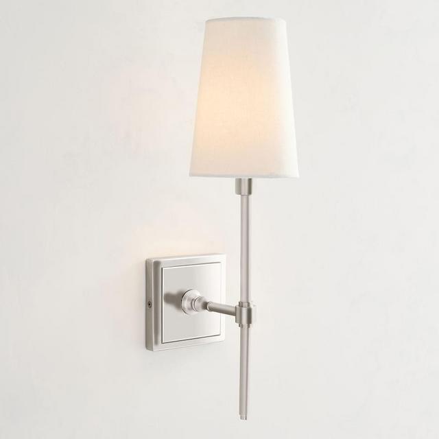Pearson Shade Sconce, Satin Nickel
