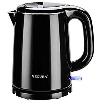 Secura SWK-1701DB The Original Stainless Steel Double Wall Electric Water  Kettle 1.8 Quart, White