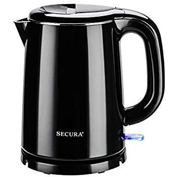 Secura SWK-1701DB The Original Stainless Steel Double Wall Electric Water  Kettle 1.8 Quart, White 