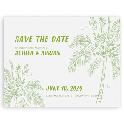 Apple, Green Wedding Digital Save the Date - Ocaso Landscape
