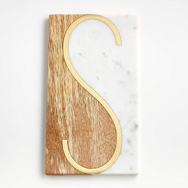 "S" Monogrammed Serving Board