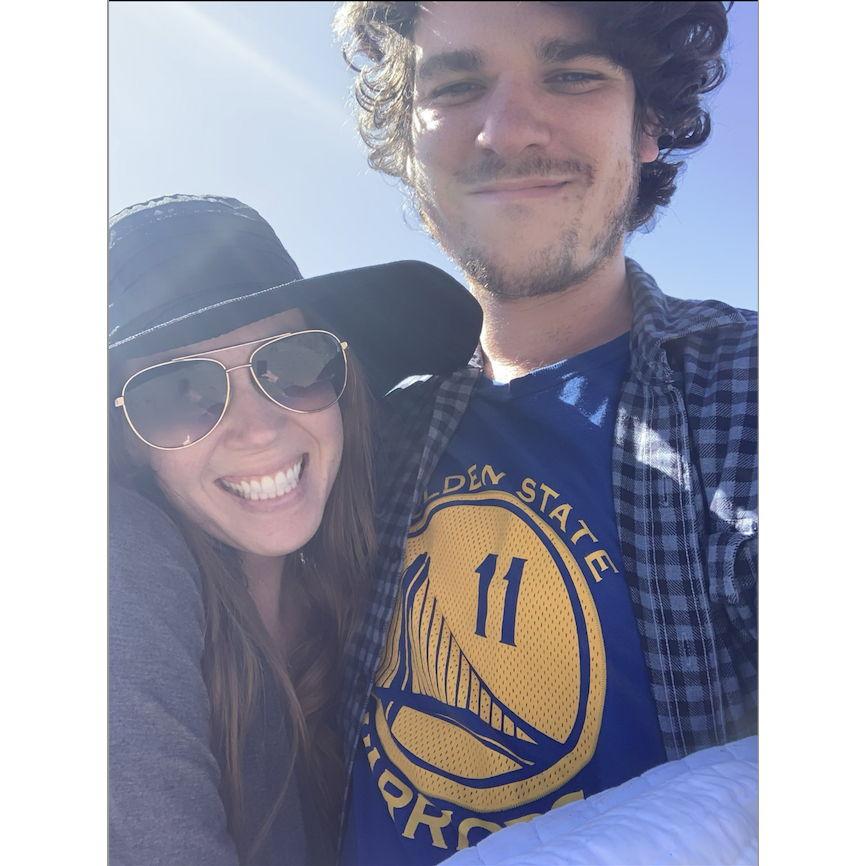 First picture taken together, at the beach, of course.
