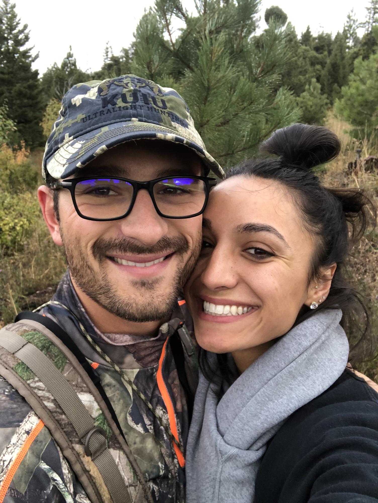 Alec got Natalie to go out deer hunting!