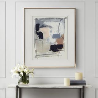 Abstract Reveal Double Matted Framed Glass Wall Art