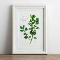 Oregano Framed Wall Art - Serve the Lord with Joy