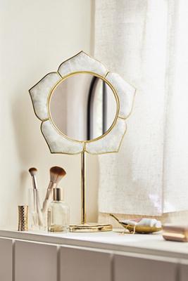 Azalea Capiz Flower Vanity Mirror