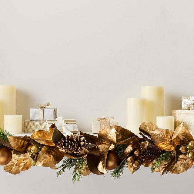 Faux Magnolia & Eucalyptus Pods Garland, 5 Ft.