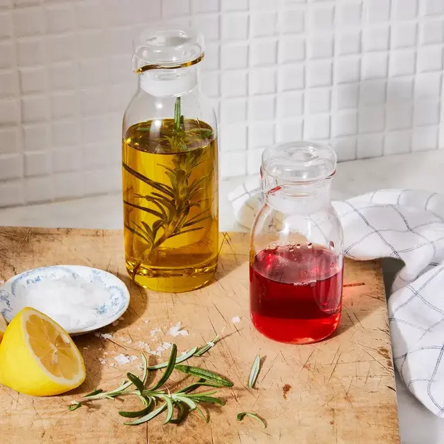 Shake, Pour, Preserve Glass Salad Dressing Bottle