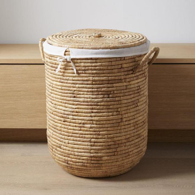 Woven Seagrass Basket, Large Hamper, Natural