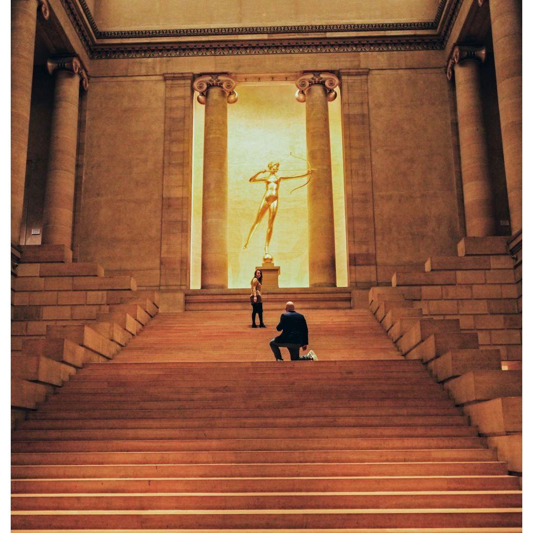 Dan killed it with the engagement. Euge had NO idea that he was going to propose in one of her favorite places in the city of Philadelphia - The Art Museum