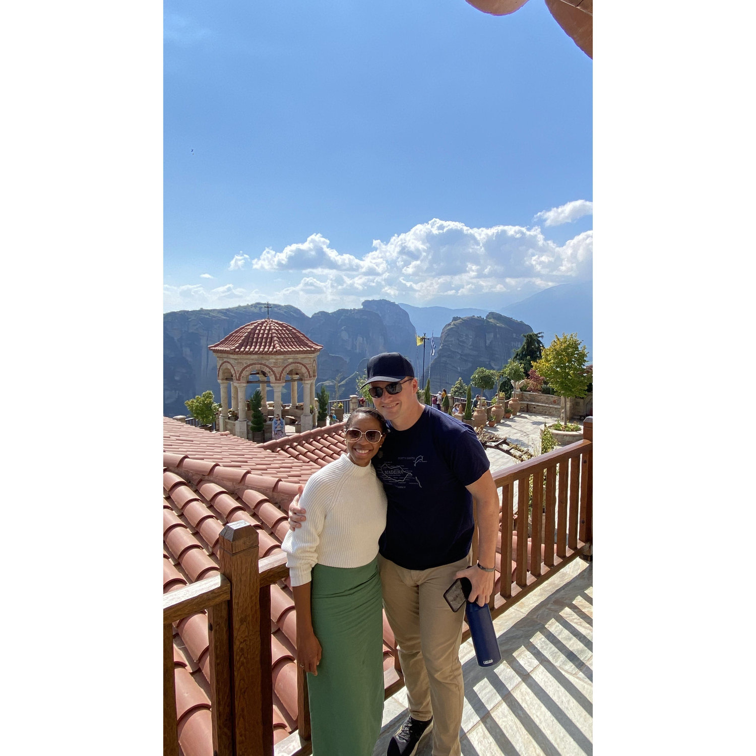 Visiting the Meteora monasteries in Greece.