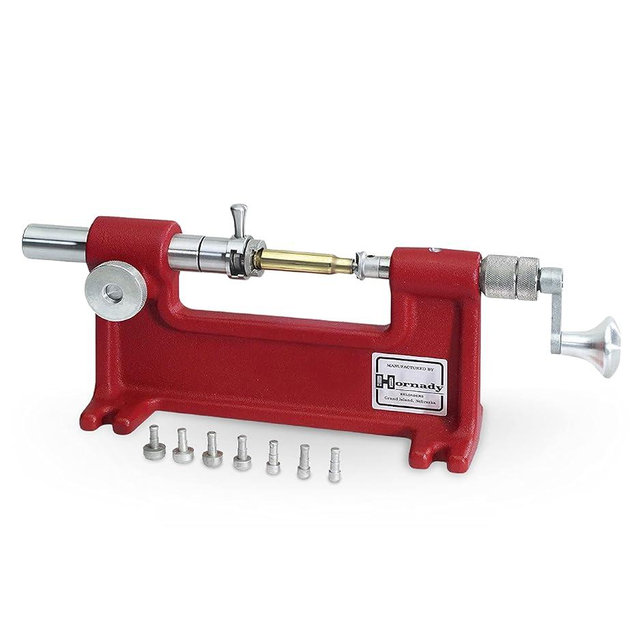 Hornady Cam-Lock Trimmer 050140 - Reloading Case Trimmer Accurately Restore Fired Cases Up to 50 Calibers - Unique Brass Trimmer with Micro Adjust Cutter, 7 Pilot Sizes, & Large Diameter Cutting Head