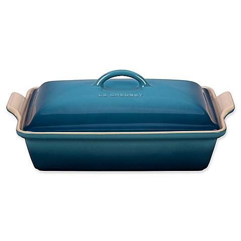 Le Creuset® 4 qt. Covered Rectangular Casserole Dish in Marine