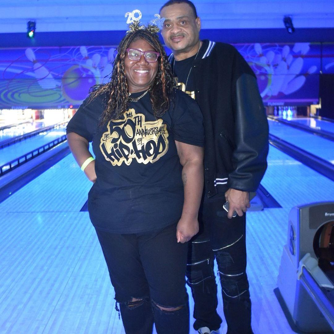 New Years Eve at the bowling Alley with Family and Friends