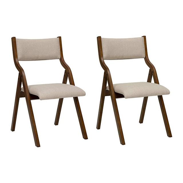 Ball & Cast Kitchen room Dining chair foldable 18 Inch Taupe Set of 2