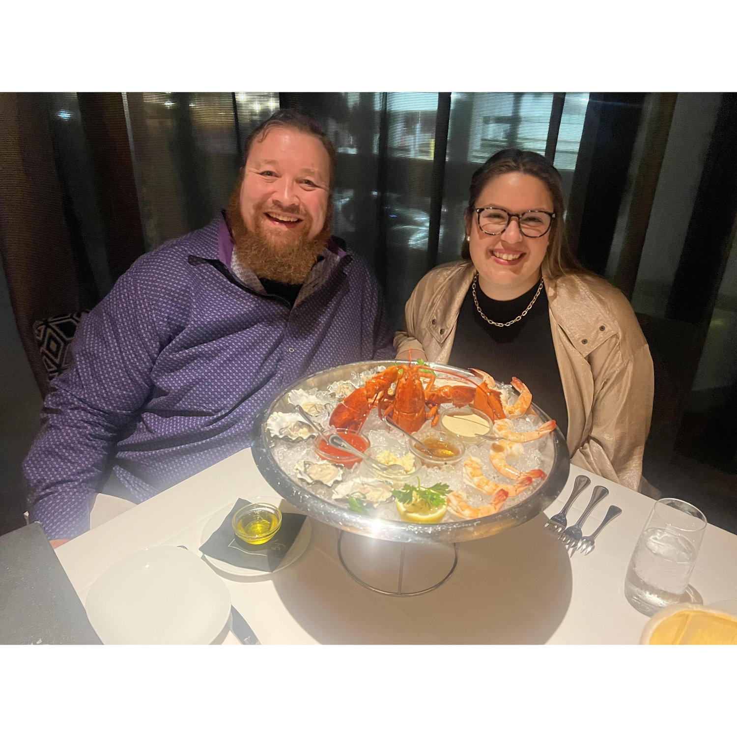 Relationship status: committed to each other and this seafood tower.