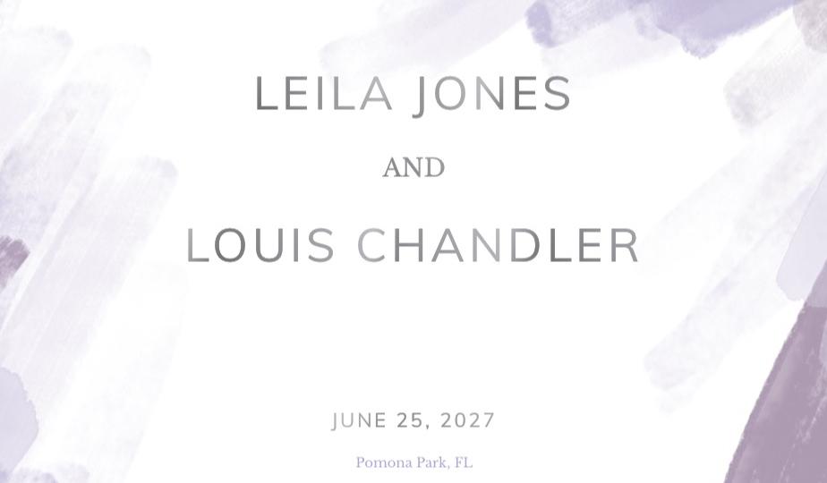 The Wedding Website of Louis Chandler and Leila Jones